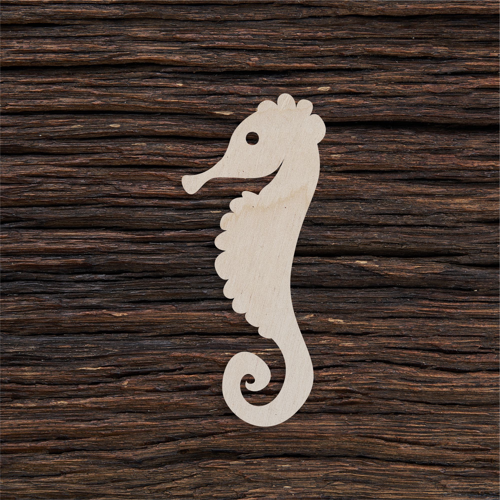 Jūrų arkliukas - medinis gaminys, pjautas lazeriu - dekoravimui ir dažymui 