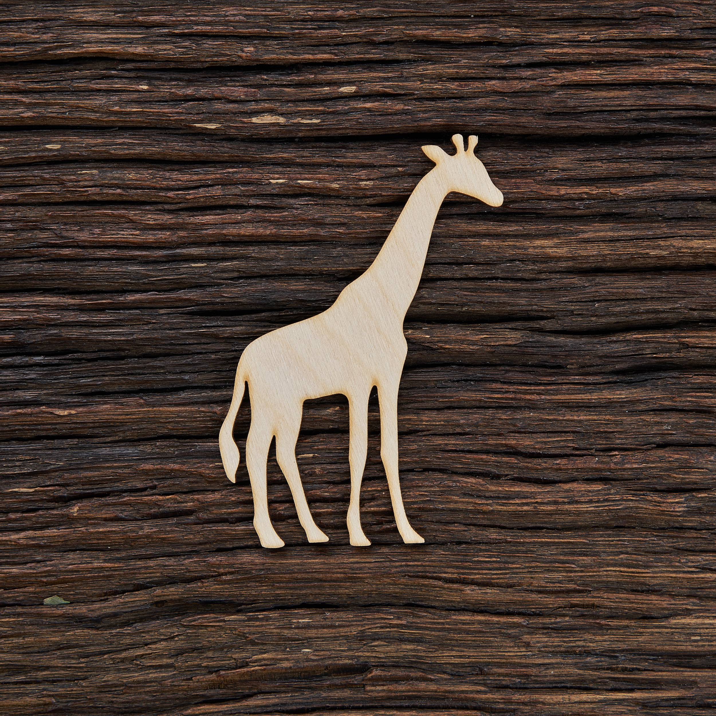 Žirafa - medinis gaminys, pjautas lazeriu - dekoravimui ir dažymui 