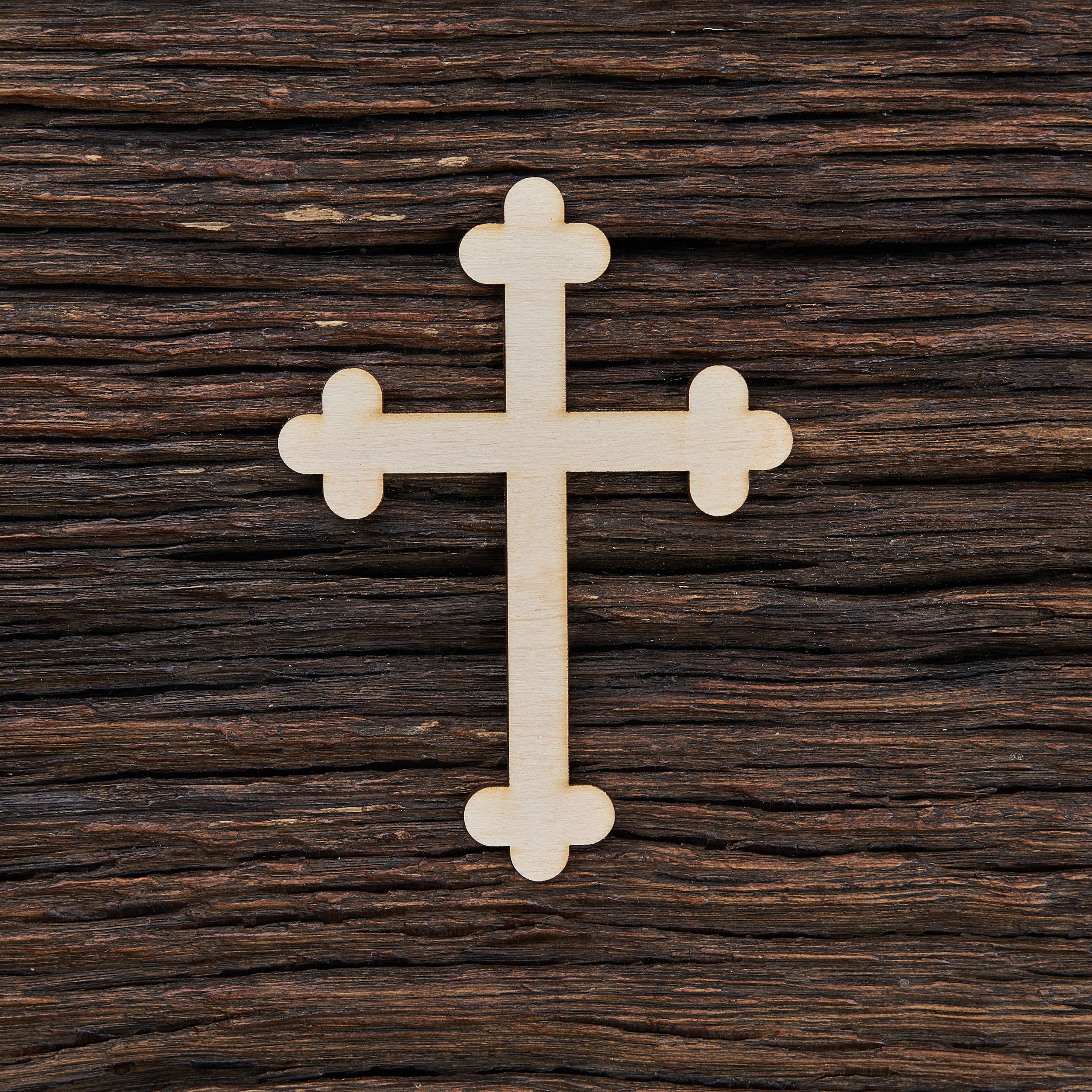 6Senovinis kryžius - medinis gaminys, pjautas lazeriu - dekoravimui ir dažymui