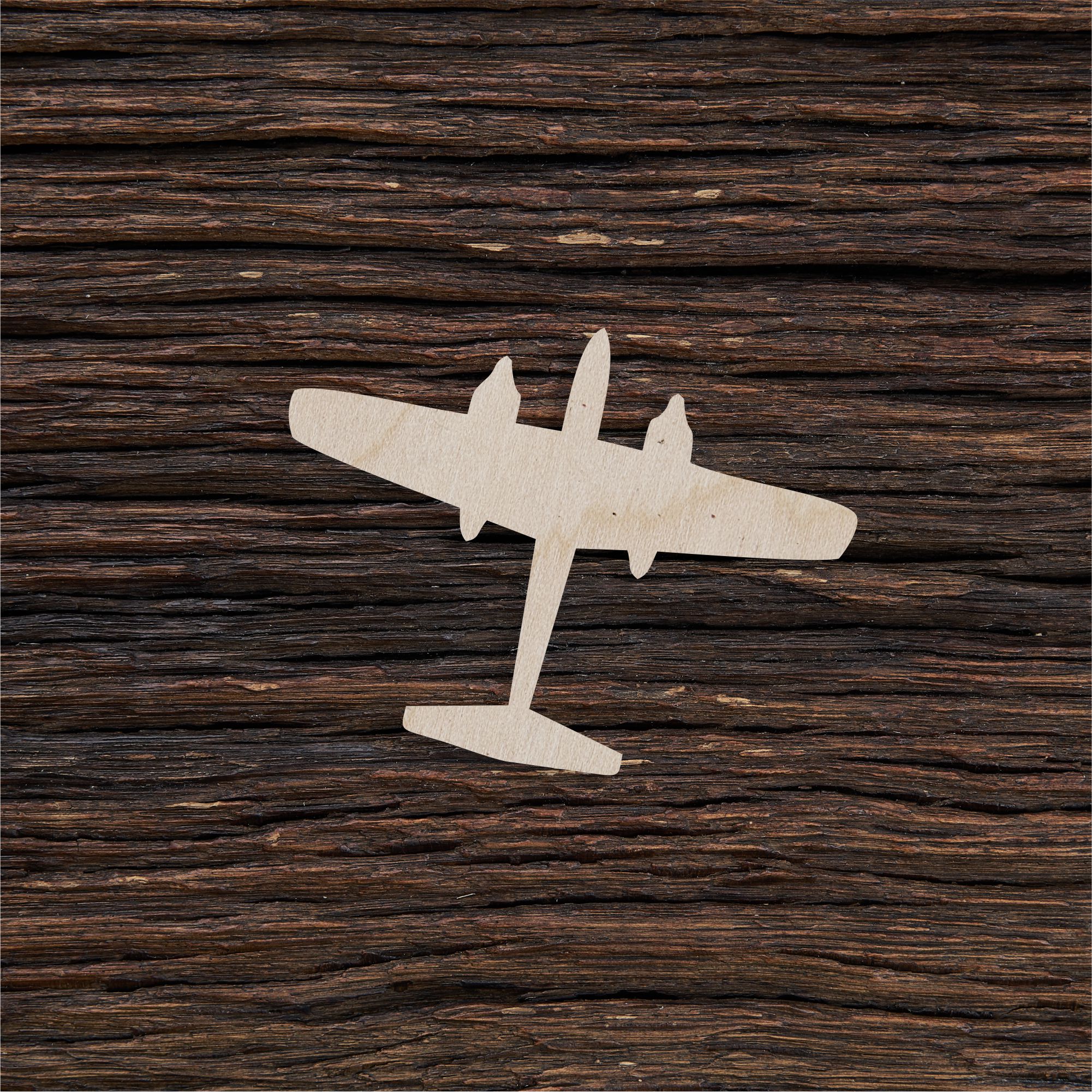 Senovinis lėktuvas - medinis gaminys, pjautas lazeriu - dekoravimui ir dažymui 