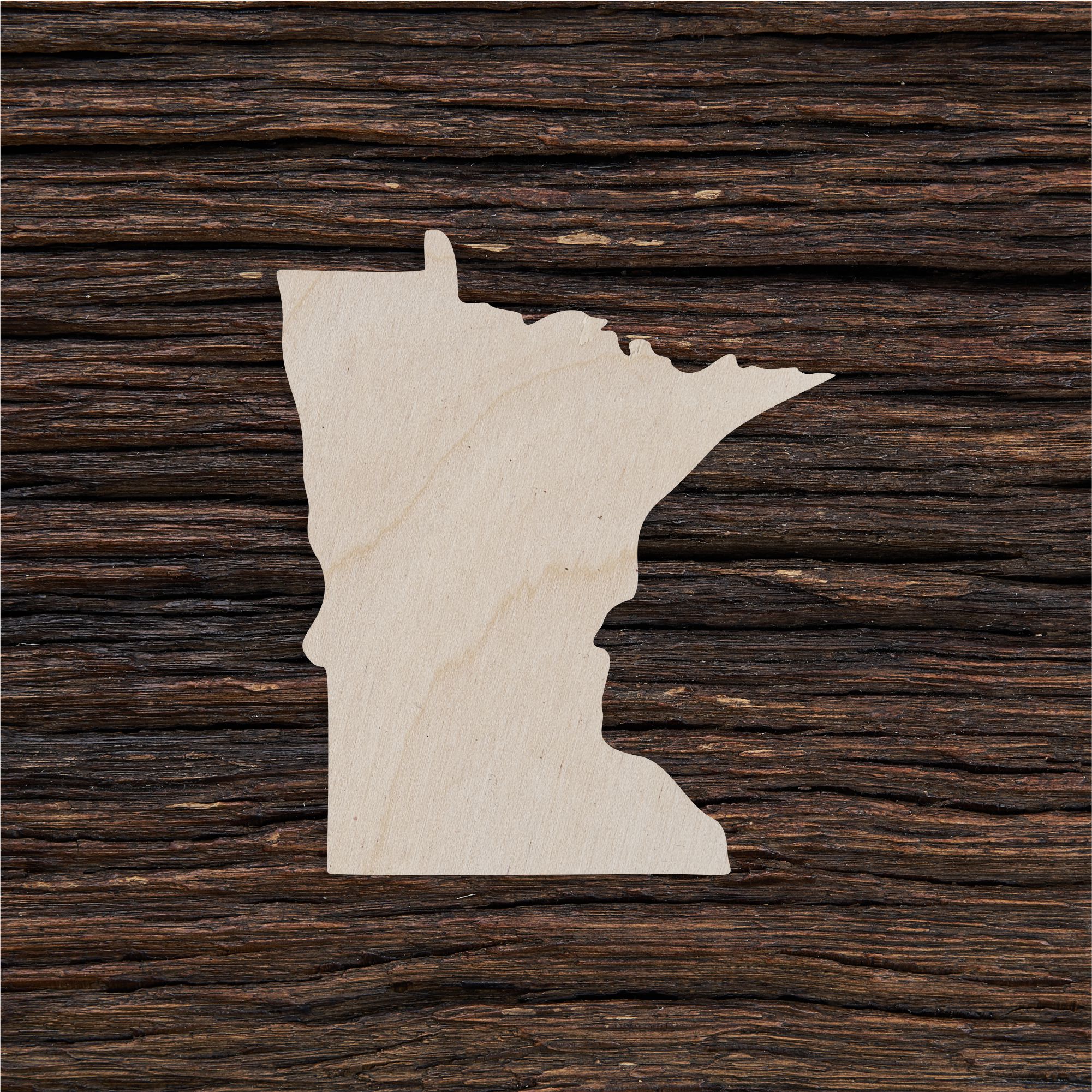 Minnesota - medinis gaminys, pjautas lazeriu - dekoravimui ir dažymui 