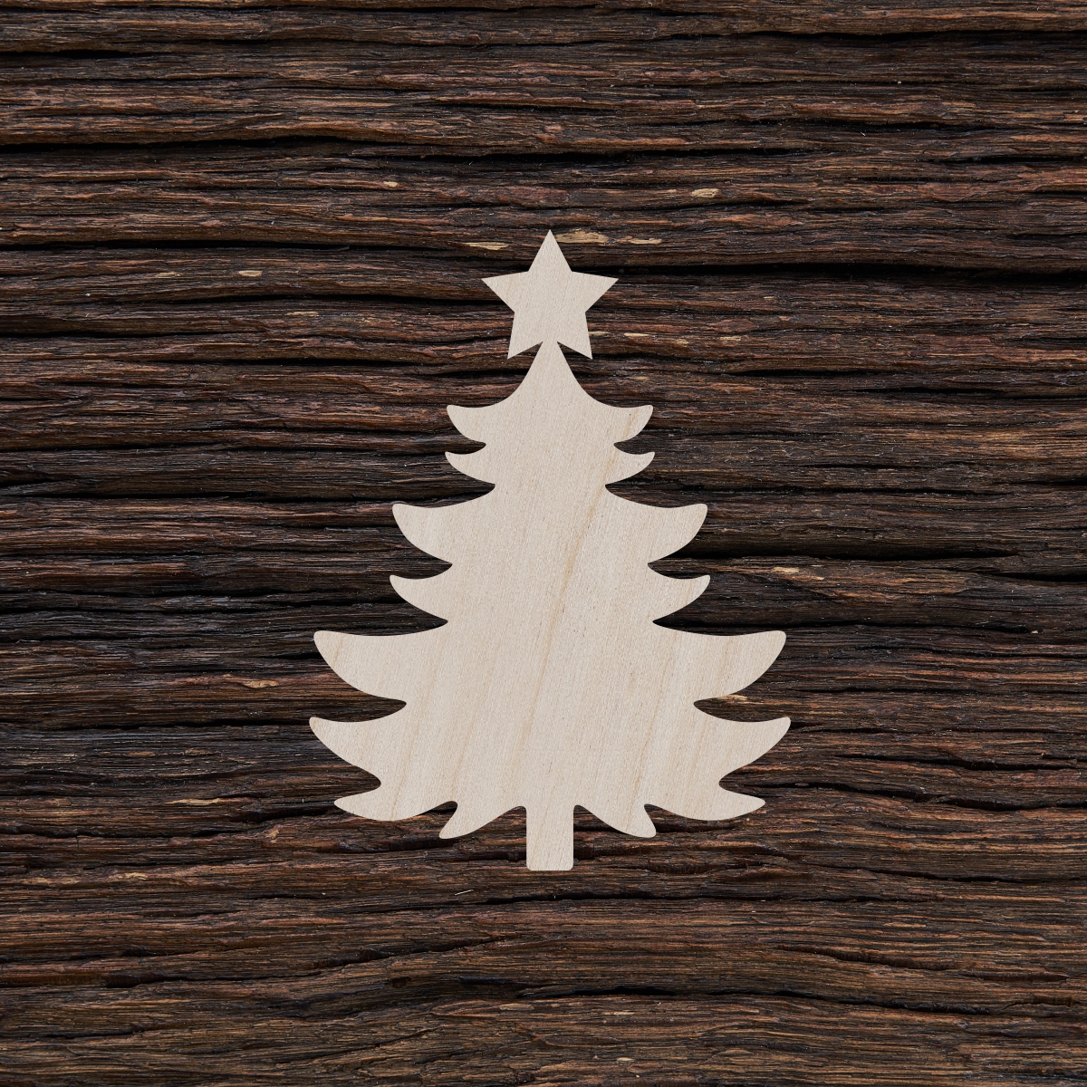 Kalėdų eglutė - medinis gaminys, pjautas lazeriu - dekoravimui ir dažymui 