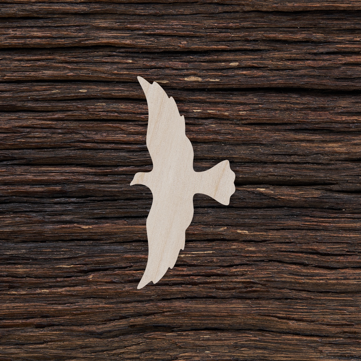 Skrendantis paukštis - medinis gaminys, pjautas lazeriu - dekoravimui ir dažymui 