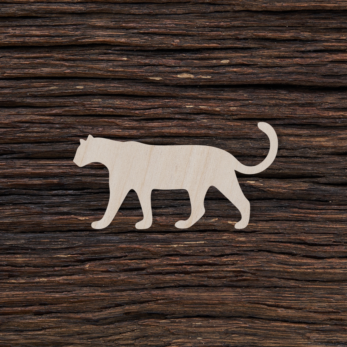 Leopardas - medinis gaminys, pjautas lazeriu - dekoravimui ir dažymui 