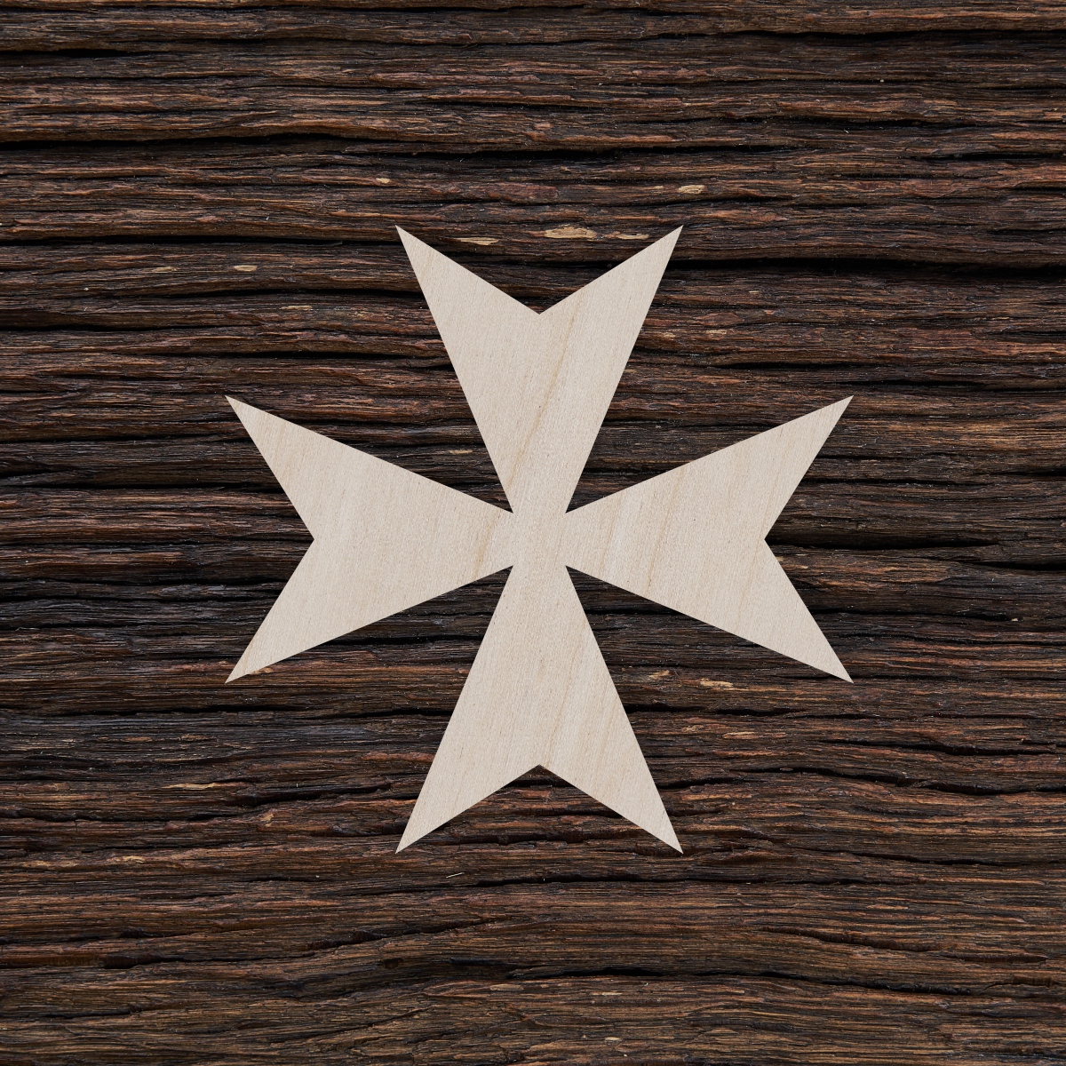 6Maltos kryžius - medinis gaminys, pjautas lazeriu - dekoravimui ir dažymui