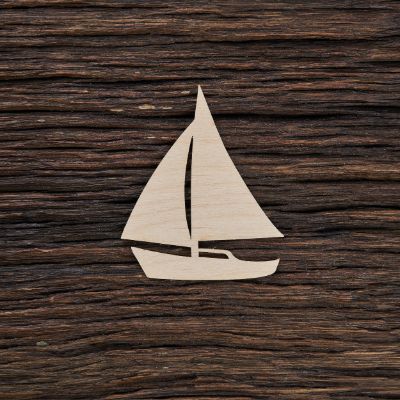 Laivas burlaivis - medinis gaminys, pjautas lazeriu - dekoravimui ir dažymui