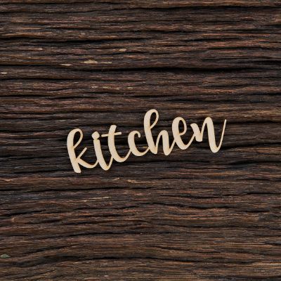 Kitchen - medinis gaminys, pjautas lazeriu - dekoravimui ir dažymui