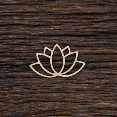 Lotuso žiedas, lotusas - medinis gaminys, pjautas lazeriu - dekoravimui ir dažymui