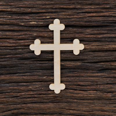 Senovinis kryžius - medinis gaminys, pjautas lazeriu - dekoravimui ir dažymui