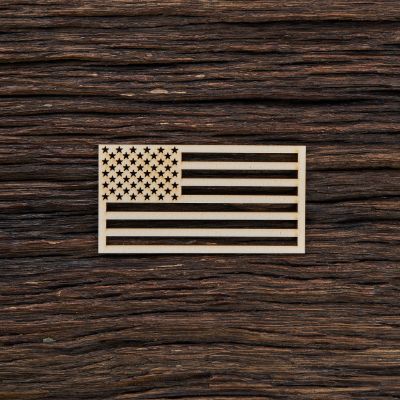 Amerikos JAV vėliava - medinis gaminys, pjautas lazeriu - dekoravimui ir dažymui