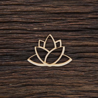 Lotusas - medinis gaminys, pjautas lazeriu - dekoravimui ir dažymui