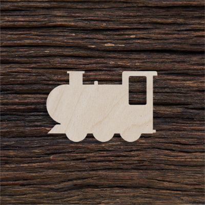 Traukinys - medinis gaminys, pjautas lazeriu - dekoravimui ir dažymui