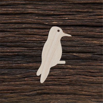 Paukštis genys - medinis gaminys, pjautas lazeriu - dekoravimui ir dažymui