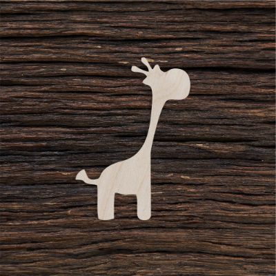 Žirafa - medinis gaminys, pjautas lazeriu - dekoravimui ir dažymui