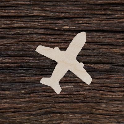 Lėktuvas - medinis gaminys, pjautas lazeriu - dekoravimui ir dažymui