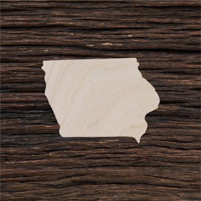 Iowa - medinis gaminys, pjautas lazeriu - dekoravimui ir dažymui