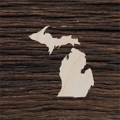 Michigan - medinis gaminys, pjautas lazeriu - dekoravimui ir dažymui