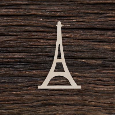 Eifelio bokštas - medinis gaminys, pjautas lazeriu - dekoravimui ir dažymui