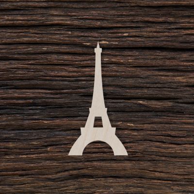 Eifelio bokštas - medinis gaminys, pjautas lazeriu - dekoravimui ir dažymui