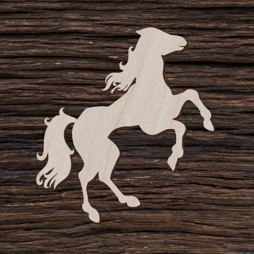 Heraldinis žirgas - medinis gaminys, pjautas lazeriu - dekoravimui ir dažymui